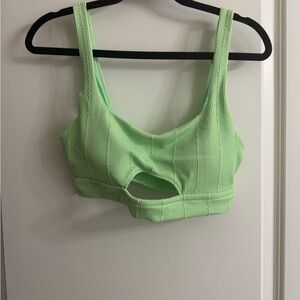 Aerie Green Bikini with Ribbed Texture and Cutout Detail